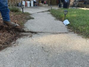 sidewalk repair - concrete lifting in louisiana