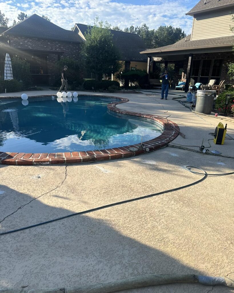 patio concrete repair in louisiana - polyco spray foam